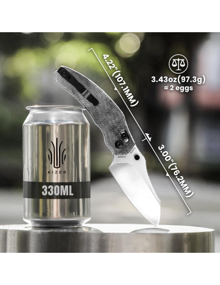 Cuchillo de bolsillo Kizer Bulldog 3" hoja Sheepsfoot EDC Cuchillo de bolsillo Kizer Bulldog 3" hoja Sheepsfoot EDC