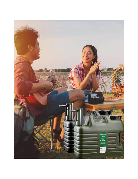 Jarra de Agua Portátil 19 Litros UPWOIGH con Bomba Táctil Negra