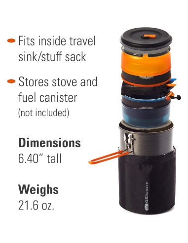 Juego de Cocina para Camping GSI Outdoors Pinnacle Dualist II
