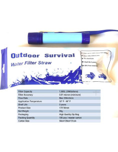 Filtro de Agua Portátil Galaxy con Pajilla 17.8 cm para Camping 2