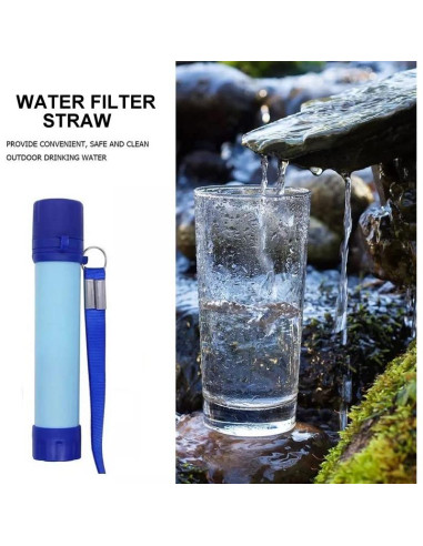 Filtro de Agua Portátil Galaxy con Pajilla 17.8 cm para Camping