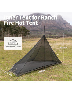 Tienda Teepee Naturehike Ranch Fire 4-6 Personas Impermeable 2