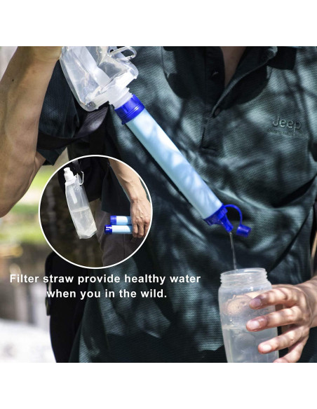 Filtro de Agua Portátil Galaxy con Pajilla 17.8 cm para Camping