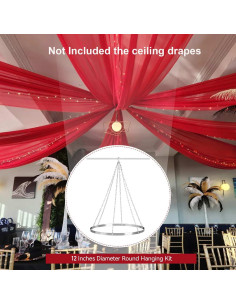 Kit de Cortinas de Techo Colgantes PakiInno 30.48 cm Plateado 2