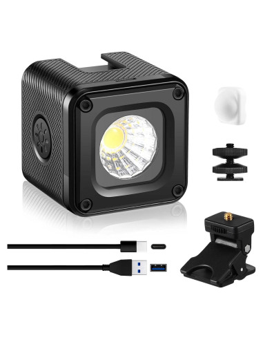 Kit de Luz LED Portátil Aiffoto ZM01 con Difusor y Montura