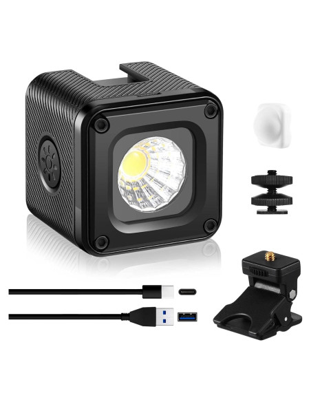 Kit de Luz LED Portátil Aiffoto ZM01 con Difusor y Montura