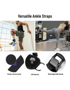 Correas de Tobillo Fosegei para Mancuernas y Máquina de Cable 2