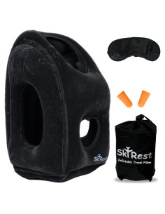 Almohada de Viaje Inflable Skyrest - Soporte de Cuello Negro
