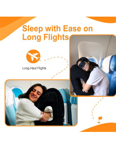 Almohada de Viaje Inflable Skyrest - Soporte de Cuello Negro 2