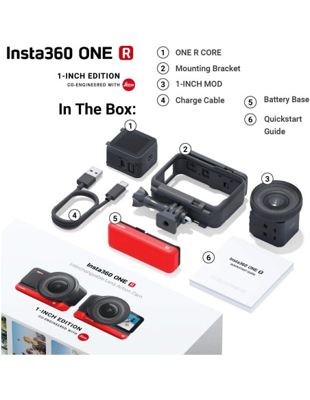 Cámara de acción Insta360 ONE R 1" Edición + 128GB Cámara de acción Insta360 ONE R 1" Edición + 128GB