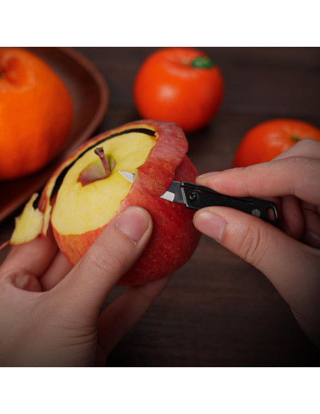 Cuchillo de bolsillo KeyUnity KK06BK de titanio - Hoja D2 5.58 cm