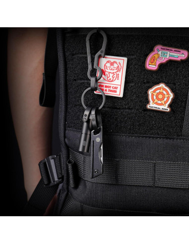 Cuchillo de bolsillo KeyUnity KK06BK de titanio - Hoja D2 5.58 cm