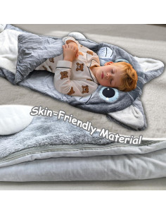 Saco de dormir Micling gris gato para niños 3-12 años 2