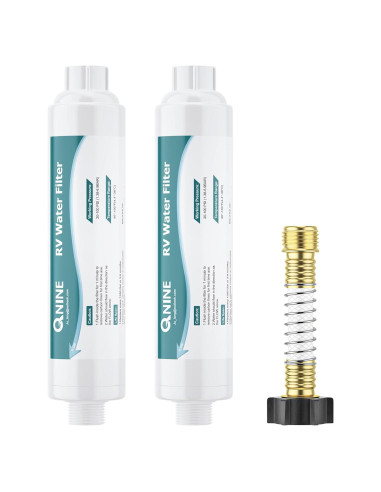 Filtro de Agua para RV QNINE - Paquete de 2 con Protector de Manguera
