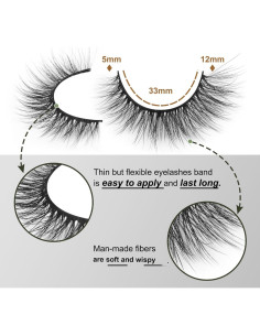 Pestañas Falsas Wispy Zegaine 12mm Naturales 16 Pares 2