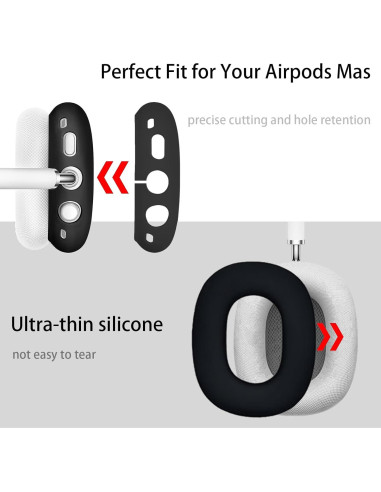 Funda de Silicona 3 en 1 para Auriculares AirPods Max - Negro