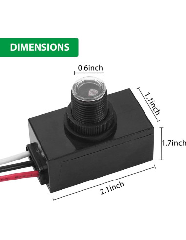 Sensor de Luz Fotocélula LIPU LP-403C para Exterior 1000W
