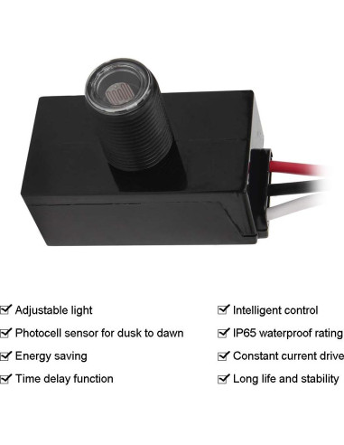 Sensor de Luz Fotocélula LIPU LP-403C para Exterior 1000W