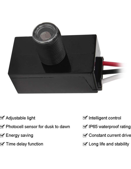 Sensor de Luz Fotocélula LIPU LP-403C para Exterior 1000W