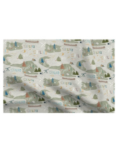 Tela Chiffon Spoonflower Mapa de Montaña 68.58x45.72 cm