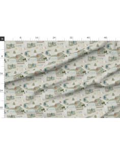 Tela Chiffon Spoonflower Mapa de Montaña 68.58x45.72 cm 2