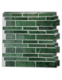 Azulejos Autoadhesivos Art3d 10 Hojas 30.48x30.48cm Verde Mármol