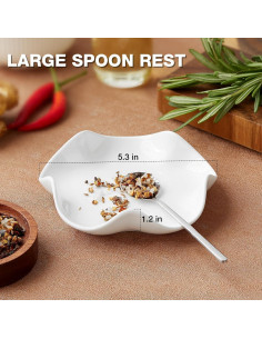 Soporte para Cucharas de Cerámica Qipecedm 13.5cm Blanco y Negro 2