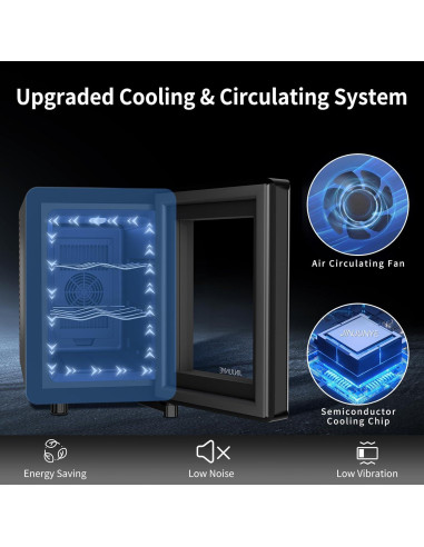 Enfriador de Vino JINJUNYE 6 Botellas Control Digital 7-18C