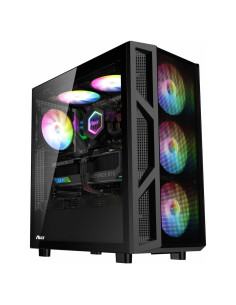 Caja de PC RUIX CV103 Mid-Tower ATX con 4 Ventiladores RGB