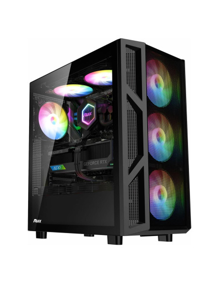 Caja de PC RUIX CV103 Mid-Tower ATX con 4 Ventiladores RGB