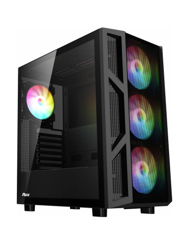 Caja de PC RUIX CV103 Mid-Tower ATX con 4 Ventiladores RGB
