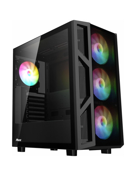 Caja de PC RUIX CV103 Mid-Tower ATX con 4 Ventiladores RGB