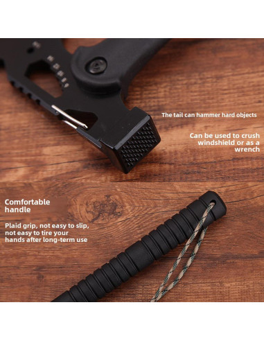 Hacha de Camping Skuaoy Táctica con Martillo 38.4x16.5 cm