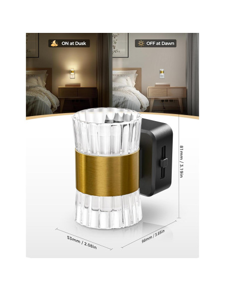 Luz Nocturna LED Enchufable DORESshop Regulable 0-100LM Luz Nocturna LED Enchufable DORESshop Regulable 0-100LM