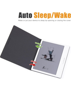Funda Magnética Onyx Boox Go 7 Color - Cuero Ultra Delgado Gris 2