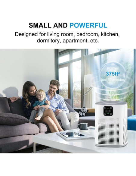 Paquete de 2 Purificadores de Aire Honeyuan H13 HEPA 60m Paquete de 2 Purificadores de Aire Honeyuan H13 HEPA 60m