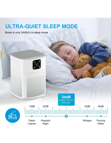 Paquete de 2 Purificadores de Aire Honeyuan H13 HEPA 60m