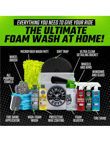 Kit de Lavado de Autos Chemical Guys HOL126 - 14 Piezas