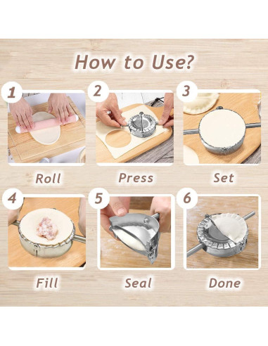 Prensa de Empanada COTEY 15 cm Acero Inoxidable Manual