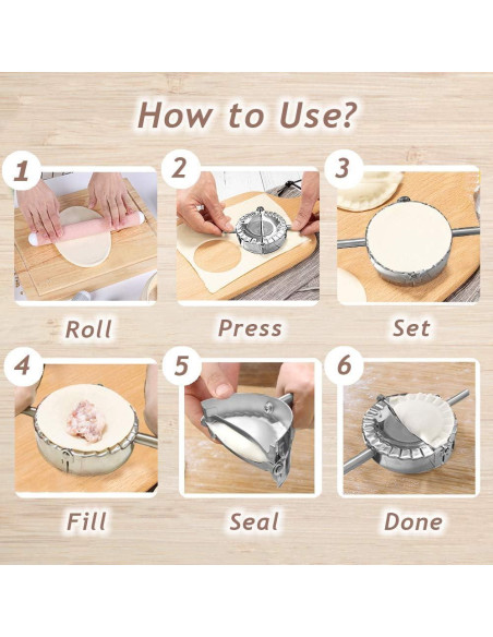 Prensa de Empanada COTEY 15 cm Acero Inoxidable Manual