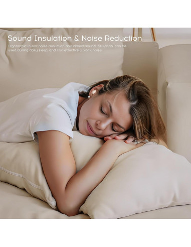 Auriculares LOBKIN Inalámbricos para Dormir Bluetooth 5.3 Beige