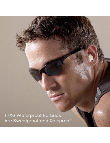 Auriculares LOBKIN Inalámbricos para Dormir Bluetooth 5.3 Beige