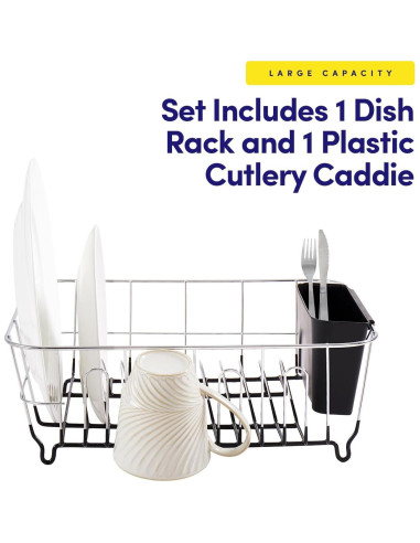 Escurridor de Platos Compacto Sweet Home Collection 2 Piezas