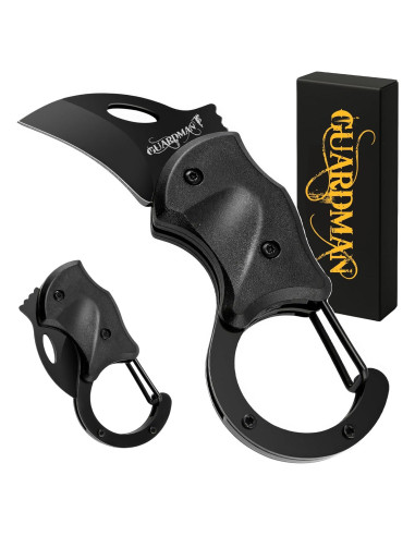 Cuchillo Plegable EDC GUARDMAN con Carabiner y Clip - 10 cm