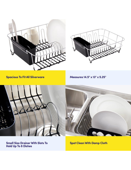 Escurridor de Platos Compacto Sweet Home Collection 2 Piezas