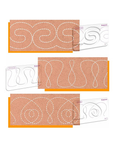 Plantillas de Acolchado Kapyoo 25 Serie A - 3 Piezas Antideslizantes