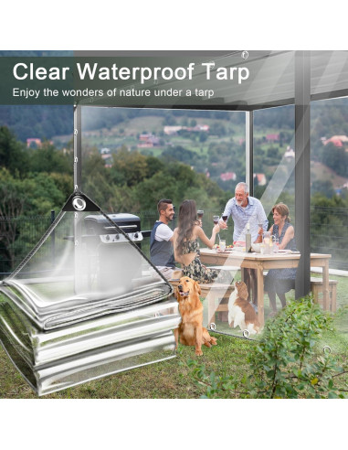 Lona Impermeable Transparente TEENKON 0.91x1.83m 11.8 Mil