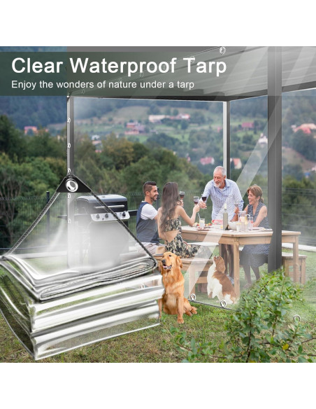 Lona Impermeable Transparente TEENKON 0.91x1.83m 11.8 Mil