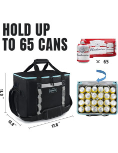 Bolsa Térmica Aislada INSMEER 48L Negra para Camping 2