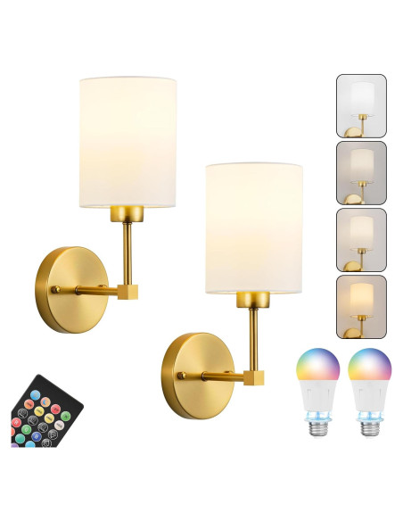Aplique de Pared Inalámbrico KARTOOSH 34.29 cm Dorado Aplique de Pared Inalámbrico KARTOOSH 34.29 cm Dorado